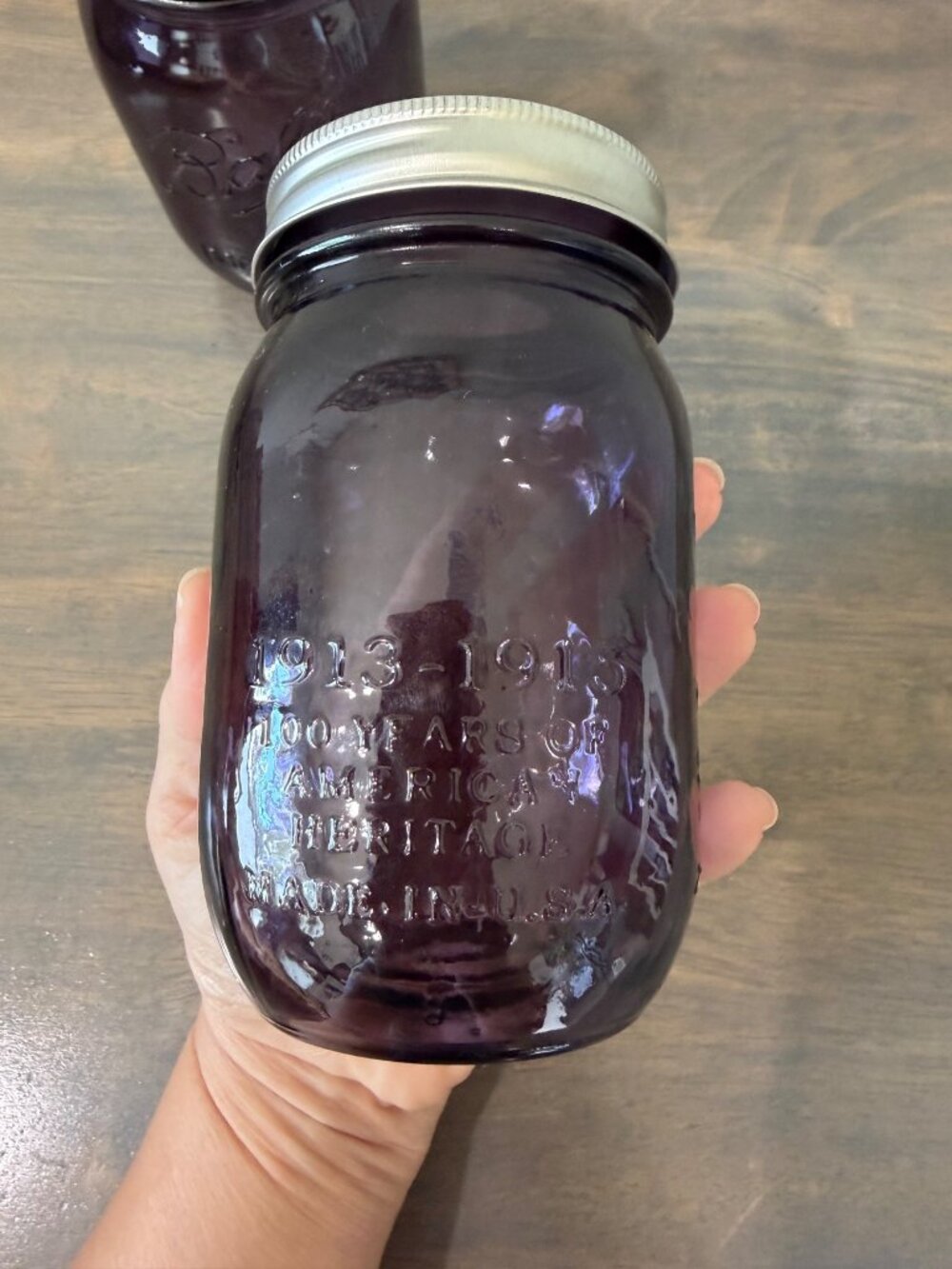 2 Ball Mason Jar Purple Improved 16 oz Jars With Lids American Heritage Collecti - Picture 4 of 10